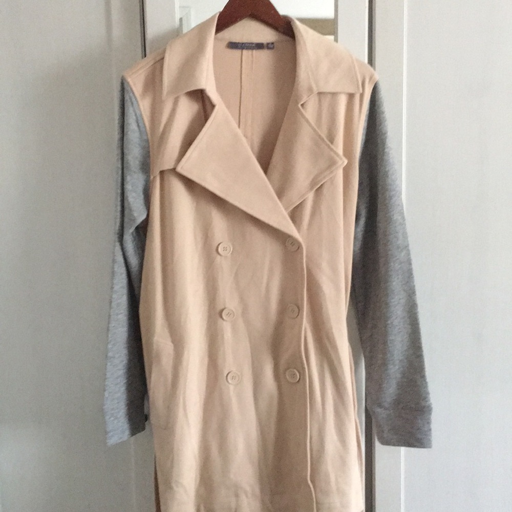 Tan trench coat